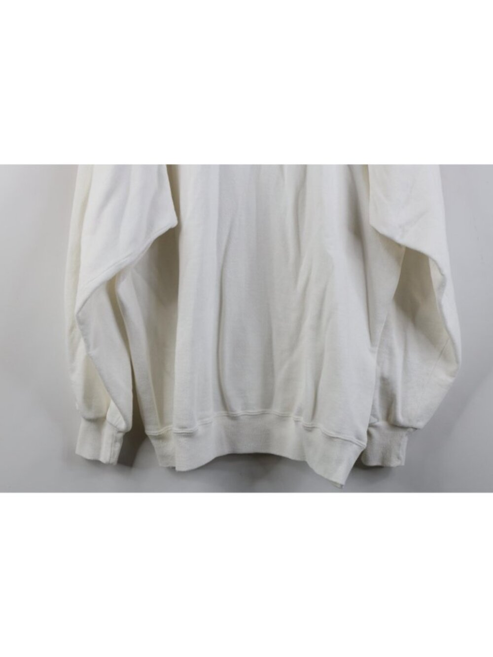 Vintage 90s Streetwear Mens 2XL XXL Blank Raglan Crewneck Sweatshirt White USA - Picture 10 of 10